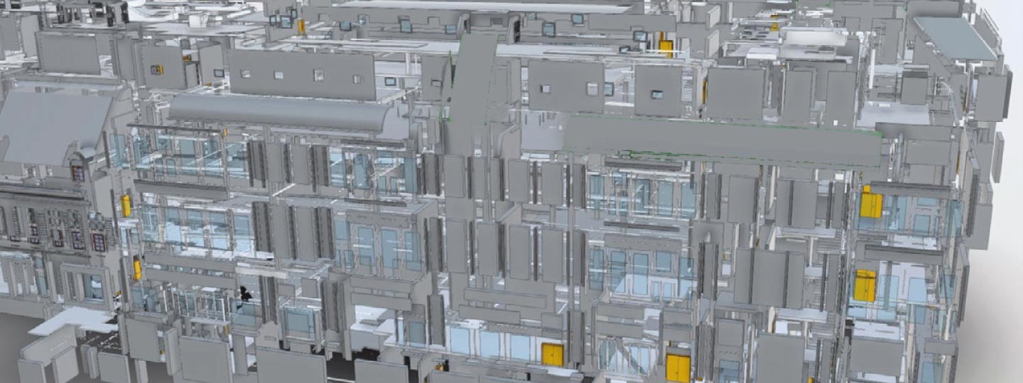 modélisation 3D d'un bâtiment
